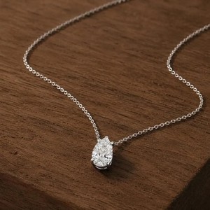 Wholesale DEF Color VS VVS Clarity IGI Certified10K 14K 18K <b>Solid</b> <b>Gold</b> Pear Cut Lab Diamond <b>Pendant</b> Necklace Solitaire Necklace - Product Image 2