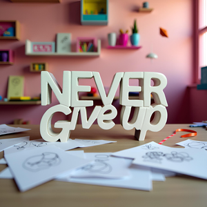 Adorno de Madera Decorativo Pintado en Blanco, Diseño Creativo para Decoración de Mesa o Decoración Personalizada para Oficina o Habitación - Product Image 4