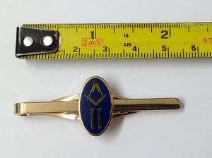 Pinza de Corbata Masónica Escocesa Vintage Chapada en Oro con Esmalte Azul, Regalia Masónica de Primera Calidad, Nueva, Personalizada - Product Image 5