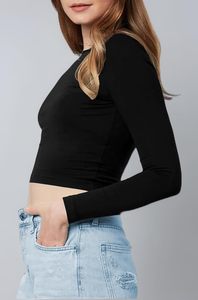 Nueva Colección de Ropa Casual para Mujer, Manga Larga, Corte Ajustado, Manga Mariposa, Poliéster/Algodón Transpirable, con Logotipo, para Fiestas, Verano - Product Image 3