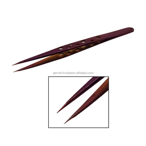 Pince à épiler professionnelle pour extensions de cils, droite, à pointe fine, pour une préhension et un isolation précisés, pince à épiler pour cils volumineux - Product Image 5