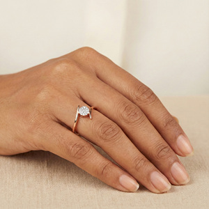 Diamantes naturales de 0.07 quilates, talla brillante redonda, claridad VS-SI, piedras blancas decorativas, anillo de joyería fina con gemas extraídas de la tierra, auténticas. - Product Image 1