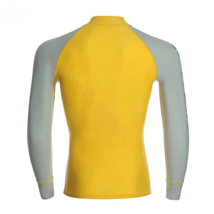 New Arrival Zipper Style Long Sleeve Rash Guard Patch Design Wholesale <b>Men</b> <b>Compressed</b> <b>Shirts</b> - Product Image 5