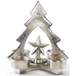 Juego de Portavelas con Cabeza de Ciervo Navideño, Decoración Circular de Aleación de Zinc para Mesa, Adorno Decorativo para Fiestas Navideñas - Product Image 4