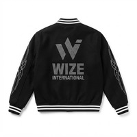 Vestes universitaires personnalisées avec strass et détails en pierres scintillantes, qualité supérieure, design élégant pour la vente en gros de vestes pour hommes