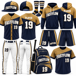 Uniforme de béisbol de buena calidad, uniforme de equipo de alta calidad, conjunto de uniforme de béisbol al por mayor y uniforme de béisbol a bajo precio - Product Image 1