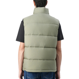 Gilets matelassés de qualité supérieure, couleur vert olive, fermeture éclair, sans manches, nylon polyester, coupe-vent d'hiver, avec poche - Product Image 3