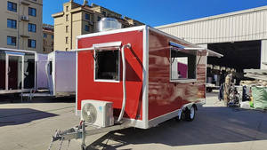 Remorque mobile à double essieu en fibre de verre et aluminium avec grande fenêtre, camion de restauration rapide entièrement équipé pour la vente en gros de snacks et de frites - Product Image 6