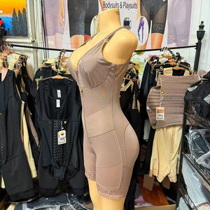 Body modellante intero da donna a maniche lunghe nero con scollo a V profondo, senza cuciture, snellente, push-up per glutei e fianchi - Product Image 6