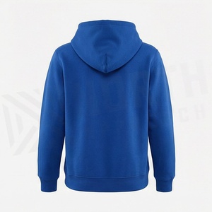 Custom French Terry Embroidery Plain Cropped Cotton Breathable <b>Pullover</b> Hoodie <b>Men</b> Women Activewear Premium Apparel Top - Product Image 2