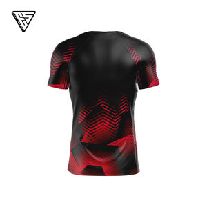 Ventes en gros de rashguards BJJ personnalisés respirants, antibactériens, écologiques, anti-UV en spandex/polyester - Manches courtes, réductions en gros - Product Image 2
