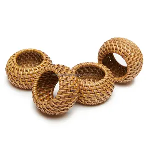 Anillo para Servilletas de Bambú para Mesa de Comedor, Hecho a Mano con Materiales Naturales, Decoración para Bodas, Fabricante al por Mayor, Ligero y Ecológico - Product Image 2