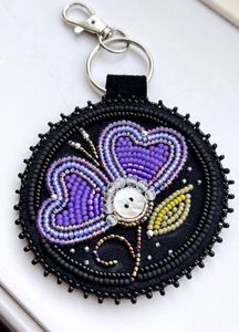 Decorative Floral Beaded Embroidery <b>Keychain</b> Handmade Classic Eco-Friendly MD HANDICRAFTS Exclusive Handcrafted V - Product Image 4
