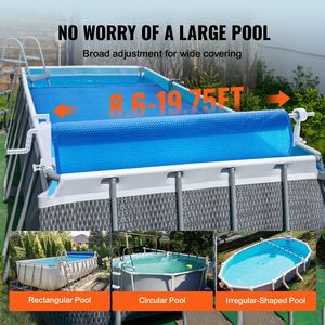 Enrollador de cubierta solar de aluminio de 20 pies para piscinas, con PVC y PC, compatible con piscinas de 3 x 20 pies de ancho - Product Image 6