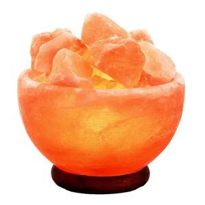 Bol à sel de l'Himalaya, lampe en sel rose naturel, bol décoratif fait main, éclairage de table à lumière chaude, décoration intérieure - Product Image 3