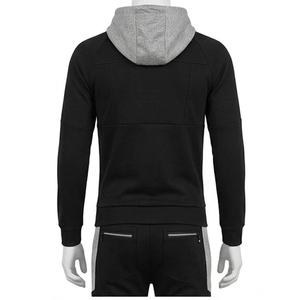 Survêtement coupe-vent réfléchissant 2-en-1 personnalisé pour l'hiver, respirant, léger, en polyester, avec capuche et fermeture éclair, pour homme - Product Image 4
