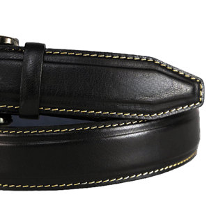 Cinturón de Cuero Negro Aero Feather Edge para Hombre, Hecho a Mano, de Cuero Genuino de Grano Completo, Duradero, Elegante, Accesorio Masculino de Alta Calidad - Product Image 5
