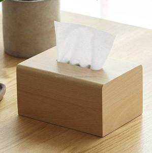 Caja de pañuelos de madera estilo rústico con panel inferior, procedente de la India. - Product Image 5