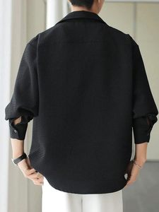 Camisa Formal de Hombre con Botones, Corte Slim Fit, Texturizada, Manga Larga, Polycotto, Ideal para Negocios y Reuniones - Product Image 2