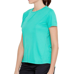 Women's Crew Neck Short Sleeve T-Shirt Regular Fit Casual Solid Color Breathable Knitted Women <b>Top</b> for Sale at <b>low</b> price - Product Image 6