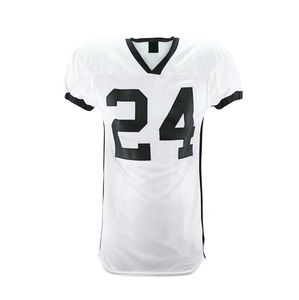 Uniformes de football américain personnalisables avec nom d'équipe, protection UV, séchage rapide, évacuation de l'humidité, respirant, mélange polyester/coton, OEM - Product Image 2