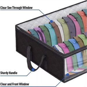 Black Baseball Hat Cap Organizer with Clear Rack Zipper Dust Bag Storage for Kids & Teens - Product Image 3