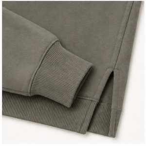 Sudadera Personalizada Gris Oliva para Mujer, Cuello Alto, Corte Relajado, Abertura Lateral, Modelo WSS-0015 - Product Image 6