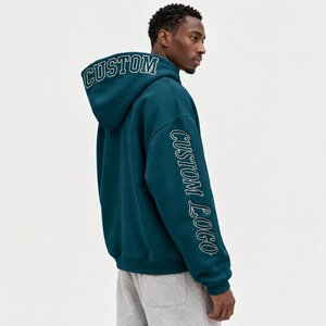 Sudadera con Capucha Extra Grande para Hombre, Diseño Artístico con Letras Personalizadas, Bordado 3D Premium, Estilo Urbano - Product Image 1