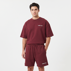 Wholesale Casual Polo Shirts Sets Cotton Polyester <b>Pullover</b> <b>Mens</b> Custom LOGO Tracksuit <b>Men's</b> T Shirt and Short Set With Zipper - Product Image 5