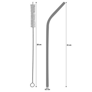 Ensemble de pailles réutilisables en acier inoxydable de qualité supérieure avec pailles droites et courbées - Product Image 3