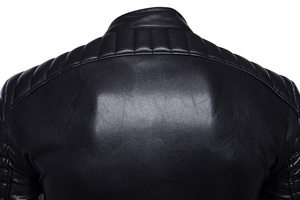 Chaqueta de Cuero Casual de Negocios con Capucha para Hombre, de Alta Calidad, Estilo Motociclista, Otoño-Invierno 2023, Nueva - Product Image 3