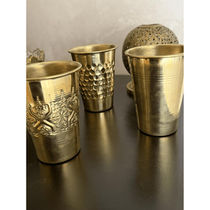 Premium Pure Brass <b>Cup</b>& <b>Saucer</b> Set Handcrafted Traditional Filter Coffee Tumbler And <b>Saucer</b> Vintage Golden Finish For Home Decor - Product Image 1