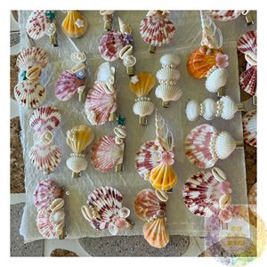 Pince à cheveux coquillage côtier, coquille naturelle, cadeau pour femmes et filles, pour les amoureuses des vacances, accessoire de cheveux de plage fait main, vente en gros - Product Image 4