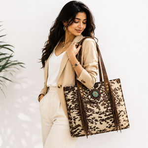 Hot Sale Designer Bags Cowhide Leather Tote Bag Women's Multi Use Stylish <b>Purse</b> New Arrival Hair on Hide - Product Image 1