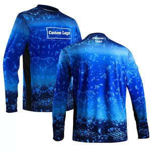 เสื้อเชิ้ตแขนยาวผู้ชายผ้าโพลีเอสเตอร์ระบายอากาศซับเหงื่อ UPF50+ ผลิตตามสั่ง สำหรับตกปลา พิมพ์ลายแบบ Sublimation - Product Image 4