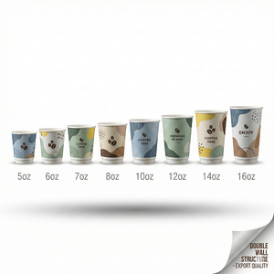 Vaso de Papel de Doble Pared de Grado Alimenticio de 6oz 180ml con Impresión Personalizada, Vaso Aislado para Bebidas con Logotipo Personalizado para Panadería, Cafetería y Servicios de Catering - Product Image 3
