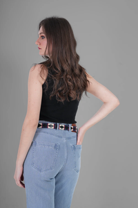 Ceinture Polo en Cuir de Buffle Indien avec Fil Ciré, Boucle en Alliage de Zinc, Couleur Personnalisable, Unisexe, Finition Artisanale, Qualité Supérieure, Durable, 35MM - Product Image 3