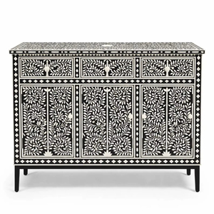 ILAHI's Bone Inlay <b>Drawer</b> Modern Design Agate Detailing <b>Storage</b> Portable Home Furniture - Product Image 1