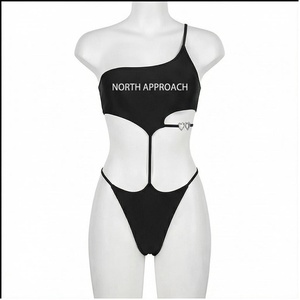 Maillot de bain une pièce asymétrique pour femme NORTH APPROACH, coupe échancrée, dos nu, bas string, extensible, style bandeau - Product Image 1