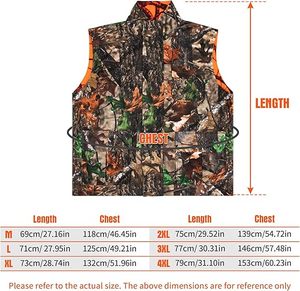 <b>Camo</b> and Orange Hunting Reversible Vest, Game Vest <b>Jacket</b> for Hunting Camping - Product Image 6