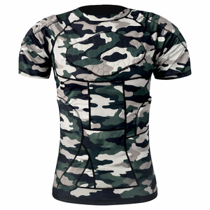 เสื้อยืดกีฬา Rashguard เสื้อรัดกล้ามเนื้อแบบกำหนดเอง เสื้อยืดฟิตเนส เสื้อรัดกล้ามเนื้อผู้ชาย แขนสั้น - Product Image 2