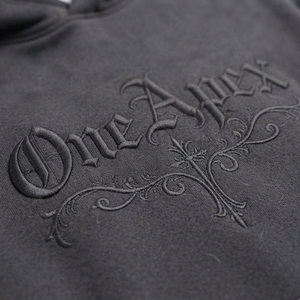 Sudadera con Capucha Oversize para Hombre, Color Carbón, con Gráfico Bordado, Estilo Urbano, Sudadera de Felpa Personalizada, Ropa OEM - Product Image 6