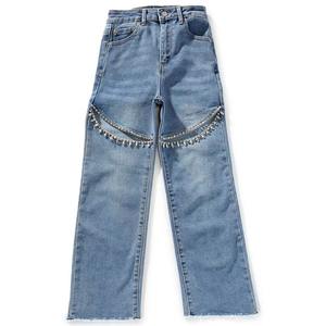 Nouveau Jean Homme Taille Mi-Haute Élastique Coupe Droite Vintage Hip Hop 100% Coton Lavage Uni Blanc Briques Denim Distressed Clair Foncé - Product Image 3