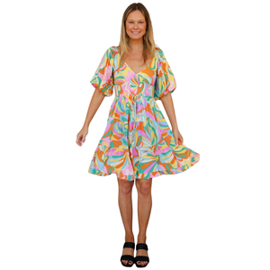 Mini Vestido Estampado Floral para Mujer, Ligero, Ropa de Verano - Product Image 1