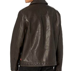 Chaqueta de Cuero para Hombre Estilo Universitario Clásico con Cierre, Chaqueta de Cuero al por Mayor para Hombre - Product Image 3