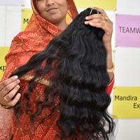 100% Cuticule Aligné Double Trame Naturel Noir Ondulé Brésilien Vierge Extensions de Cheveux Humains Raw Temple Cheveux Humains