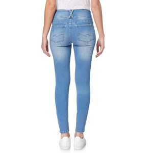 Pantalones Vaqueros Jegging de Mezclilla para Mujer, Súper Elásticos, de Cintura Media, Corte Recto, Ajuste Favorecedor, Color Sólido, Frente Plano, Largos - Product Image 3