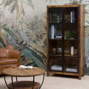 Vandana Optima Astra mango wood and metal <b>display</b> <b>case</b> - Product Image 2