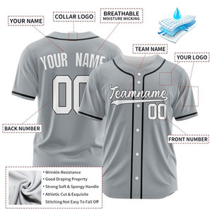 Classic <b>Athletic</b> Cut Short Sleeve Baseball Jersey Lightweight Breathable Mesh Training Baseball Jersey - Product Image 5