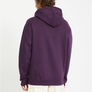 <b>Men</b> Hooded Pullover Sweatshirt Oversized Fit Solid Color <b>Fleece</b> Casual Wear for Autumn - Product Image 3